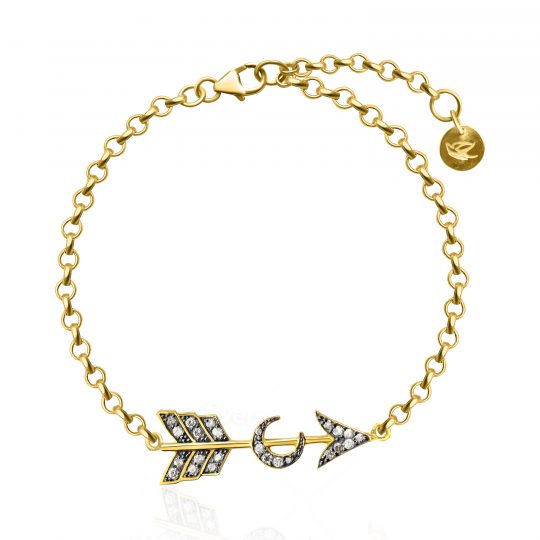 Sweet Marie Louise Moon & Arrow Diamond Bracelet