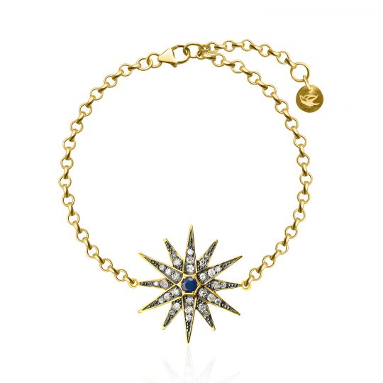 Sweet Marie Ophelia Diamond & Sapphire Star Bracelet