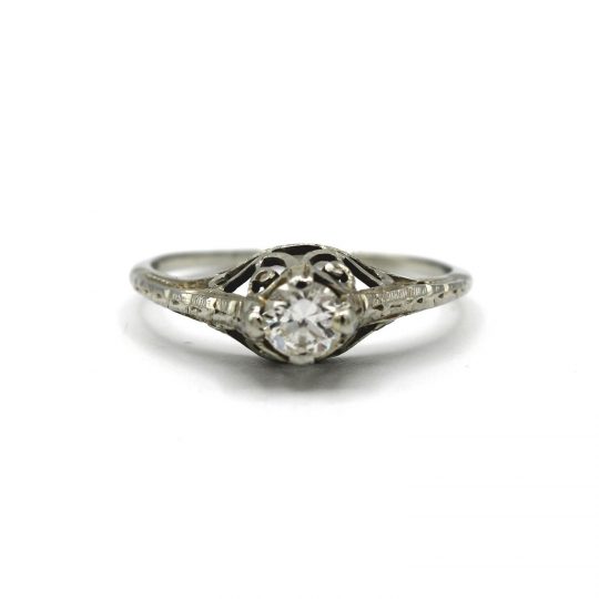 Art Deco 0.25ct Diamond Engagement Ring