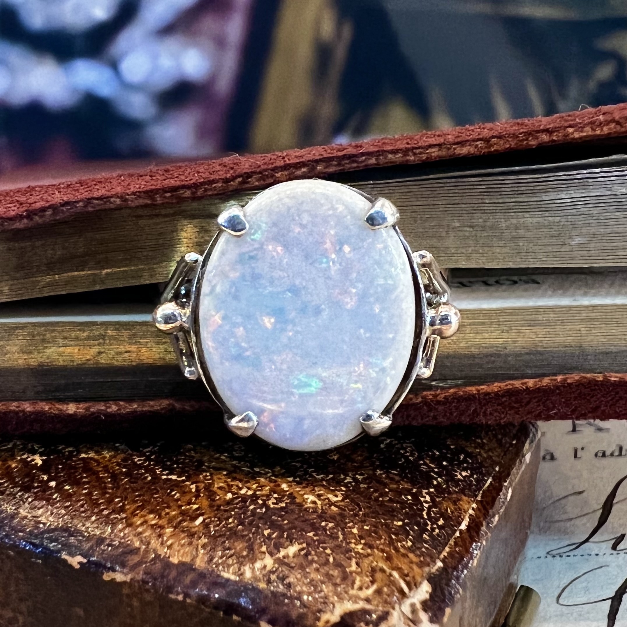 opal ring rose gold