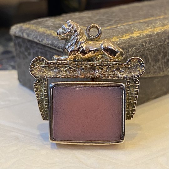 9ct Yellow Gold Victorian Bloodstone & Rhodonite Fob