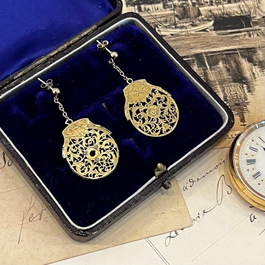 Remodelled Watch Part Drop Earrings