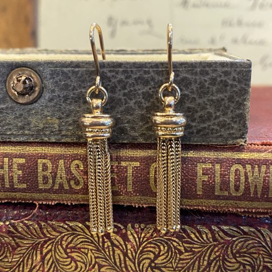 Vintage 9ct Yellow Gold Tassel Earrings