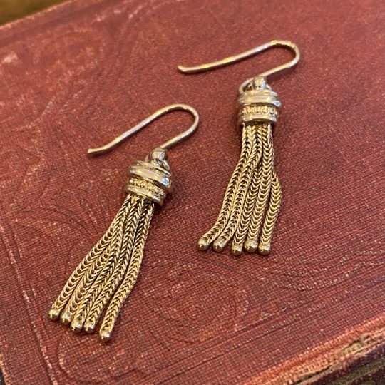 Vintage 9ct Yellow Gold Tassel Earrings