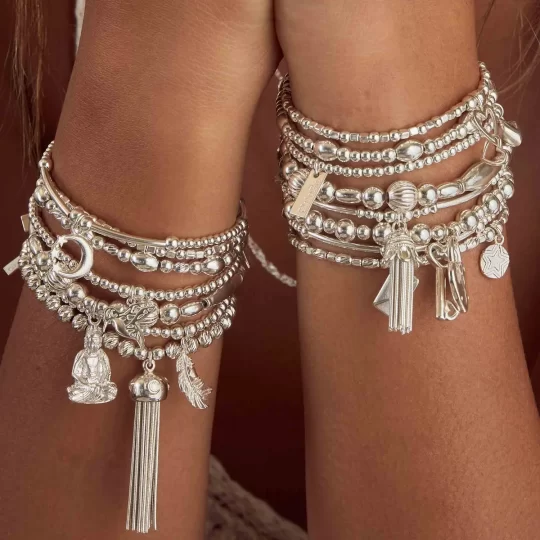 ChloBo Cute Mini Moon & Stars Bracelet