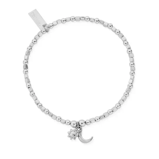 ChloBo Dainty Moon and Sun Charm Bracelet