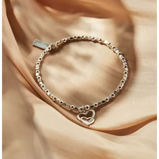 ChloBo Mini Cube Interlocking Love Heart Bracelet