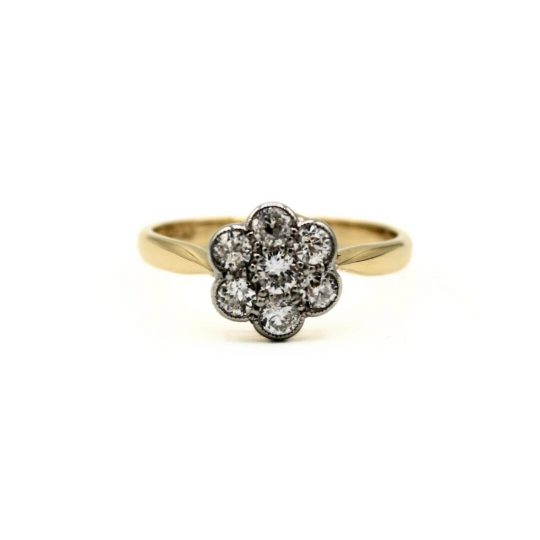 Vintage Diamond Daisy Cluster Ring