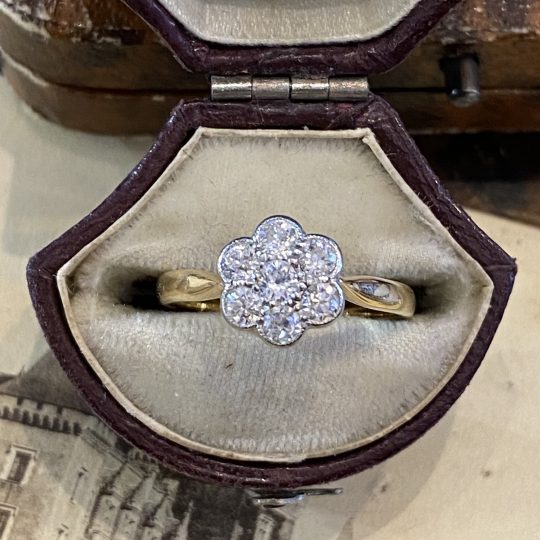 Vintage Diamond Daisy Cluster Ring