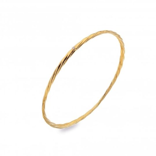 Hot Diamonds x Golden Edit Entwine Bangle