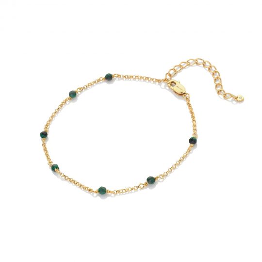 Hot Diamonds x Golden Edit Revive Malachite Bracelet