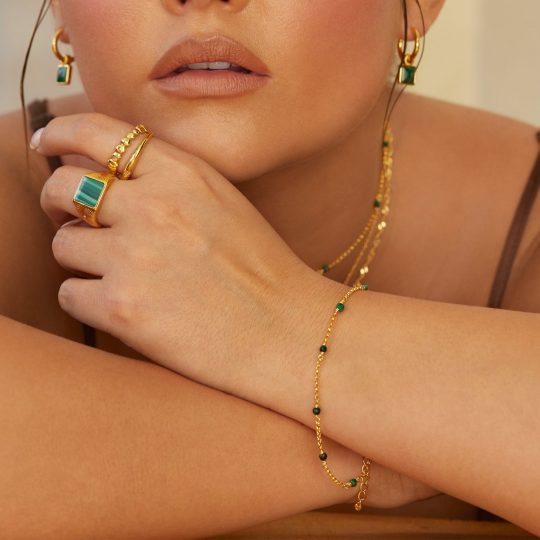 Hot Diamonds X Jac Jossa Revive Malachite Bracelet