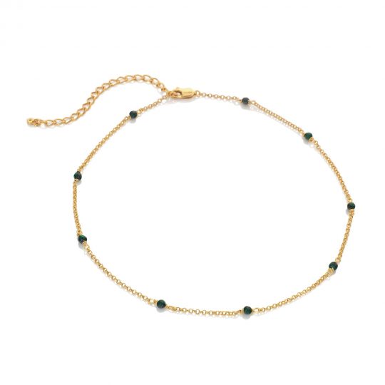 Hot Diamonds x Golden Edit Revive Malachite Choker (32-39cm)