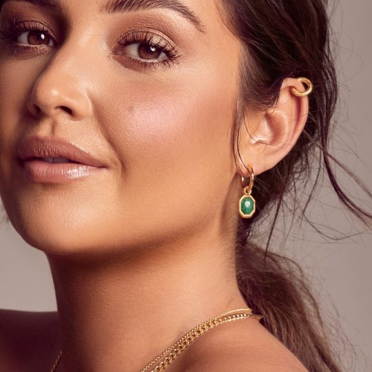 Hot Diamonds X Jac Jossa Revive Malachite Earrings