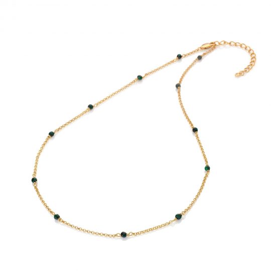 Hot Diamonds x Golden Edit Revive Malachite Necklace (40-45cm)