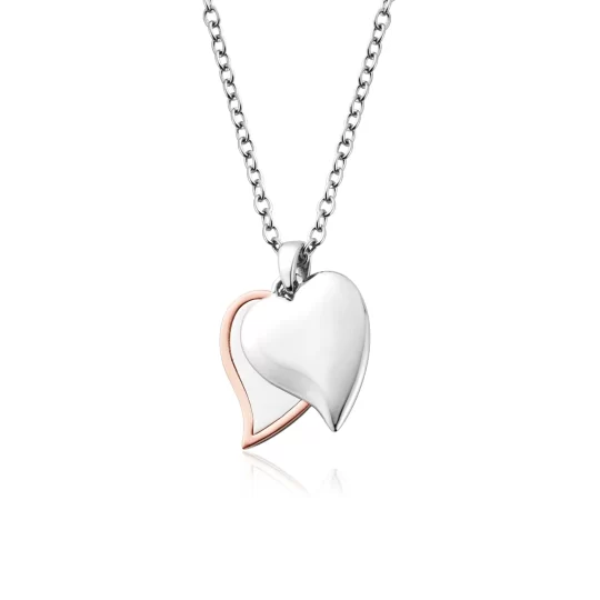 Clogau Cwtch Double Heart Drop Pendant