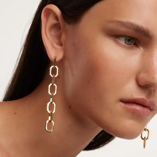 PDPAOLA Endless Signature Chain Earrings