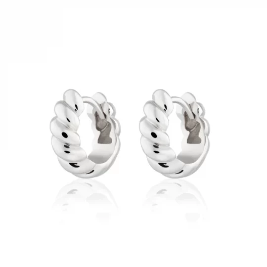 Scream Pretty Twist & Shout Chunky Huggie Hoop Earrings