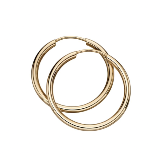 Gecko 9ct Yellow Gold 20mm Sleeper Hoops