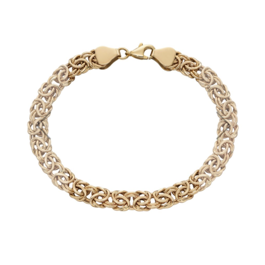 Gecko 9ct Yellow Gold Byzantine Link Bracelet