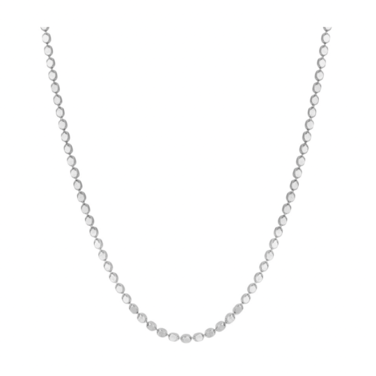 Gecko 9ct White Gold Diamond Cut Chain Necklace