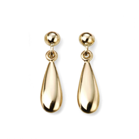 Gecko 9ct Yellow Gold Teardrop Earrings