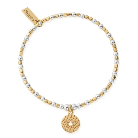 ChloBo Mixed Metal Open Star In Circle Bracelet