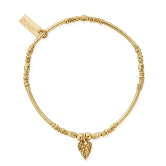 Chlobo Leaf Heart Sparkle Bracelet