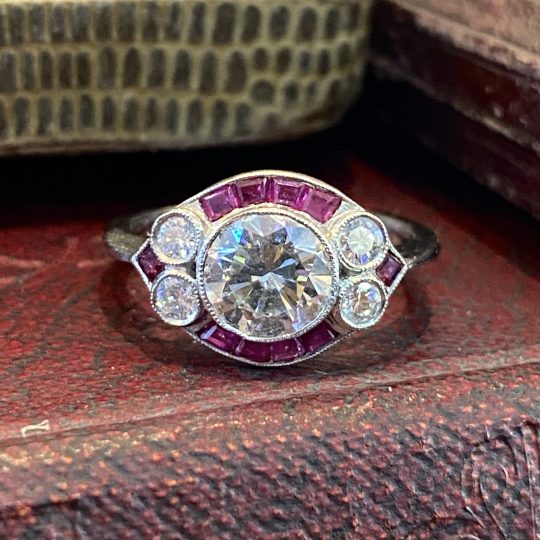 Art Deco Ruby & Diamond Ring