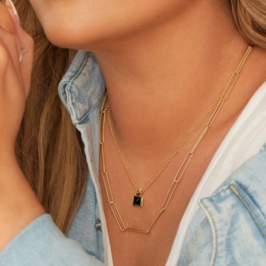 Hot Diamonds x Golden Edit Black Onyx Pendant